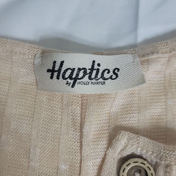 WOMENS Brand New Haptics by Holly Harper- Cream of the Crop Top Med in Oatemal - Picture 5 of 9